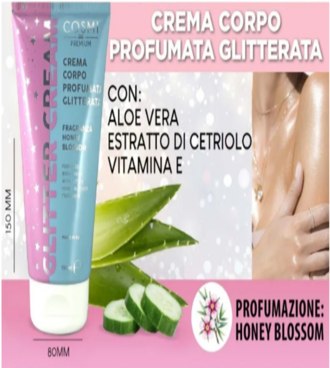 CRÈME CORPORELLE PAILLETÉS À LA FLEUR DE MIEL
