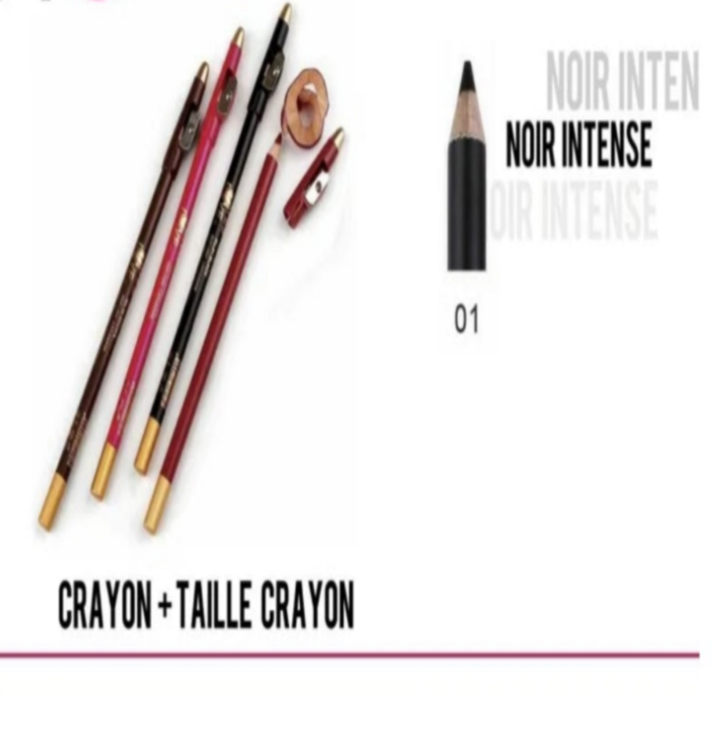 CRAYON + TAILLE CRAYON YES LOVE NOIR